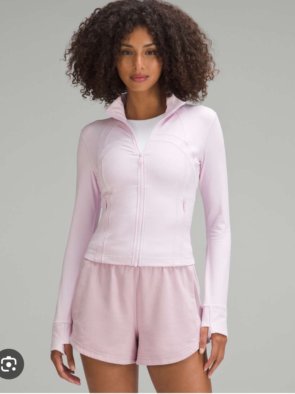 Lululemon Define Cropped Jacket Nulu in Meadowsweet Pink size 2
